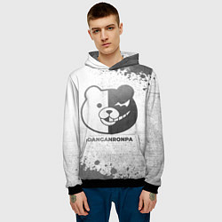 Толстовка-худи мужская Danganronpa - white gradient, цвет: 3D-черный — фото 2