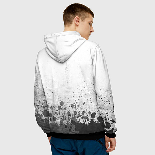 Мужская толстовка Beastars - white gradient посередине / 3D-Черный – фото 4