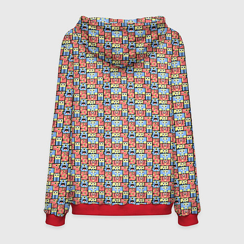 Мужская толстовка Монстры и человечки / 3D-Красный – фото 2