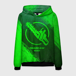 Мужская толстовка Chainsaw Man - green gradient