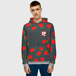 Толстовка-худи мужская Roblox rose, цвет: 3D-меланж — фото 2