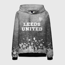 Мужская толстовка Leeds United - grey gradient посередине