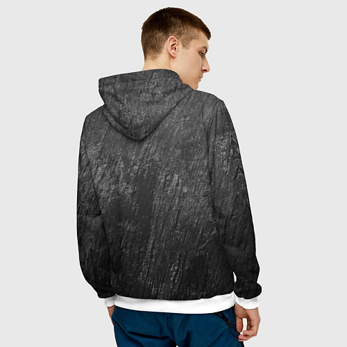 Мужская толстовка Три слезы бога на камне / 3D-Белый – фото 4