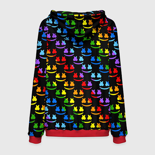 Мужская толстовка Marshmello dj colors / 3D-Красный – фото 2