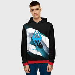 Толстовка-худи мужская The Elder Scrolls краски текстура, цвет: 3D-красный — фото 2