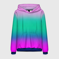 Толстовка-худи мужская Градиент цветной, цвет: 3D-синий