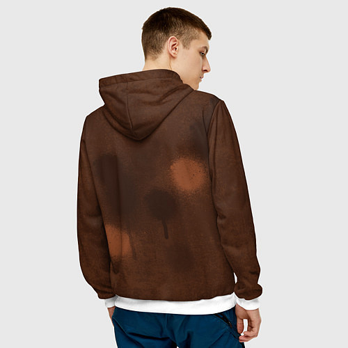 Мужская толстовка Лучший шахтер - День шахтера / 3D-Белый – фото 4