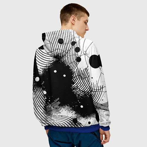 Мужская толстовка Призрак застигнутый врасплох - нейроарт / 3D-Синий – фото 4
