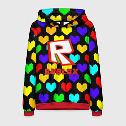 Толстовка-худи мужская Роблокс сердца, цвет: 3D-красный