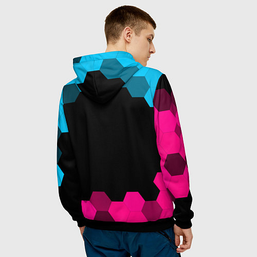 Мужская толстовка Deadlock - neon gradient / 3D-Черный – фото 4