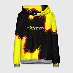 Мужская толстовка Cyberpunk 2077 огненный стиль