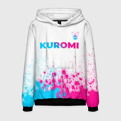 Мужская толстовка Kuromi neon gradient style посередине