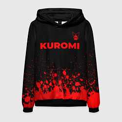 Мужская толстовка Kuromi - red gradient посередине