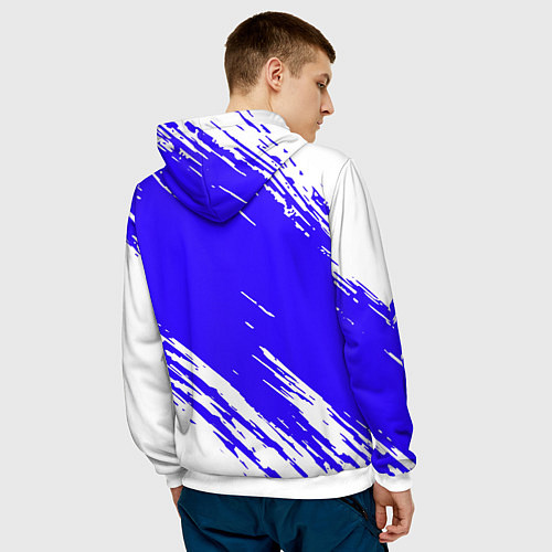 Мужская толстовка Half life белые краски / 3D-Белый – фото 4