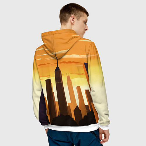 Мужская толстовка Коты быстрого реагирования / 3D-Белый – фото 4