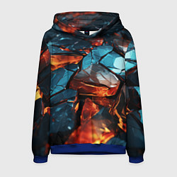 Мужская толстовка Разломленные камни с янтарным свечением