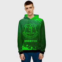 Толстовка-худи мужская Everton - green gradient, цвет: 3D-черный — фото 2