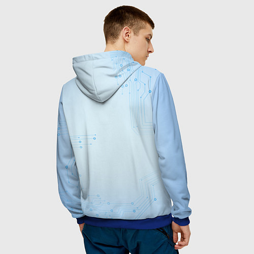 Мужская толстовка Astro Bot - Game / 3D-Синий – фото 4