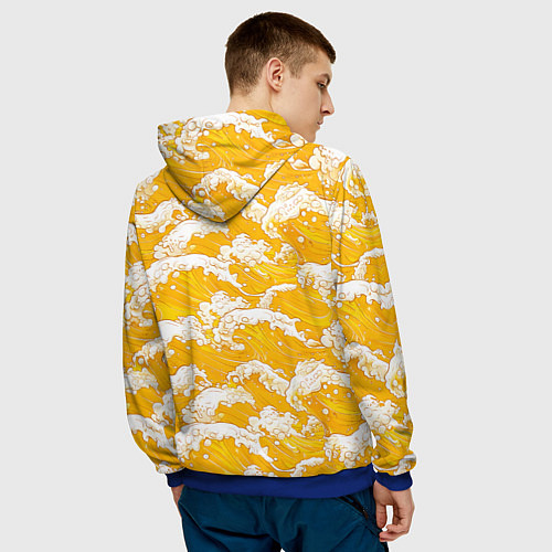 Мужская толстовка Делу время пиво щас / 3D-Синий – фото 4