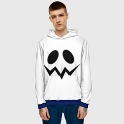 Толстовка-худи мужская Злой призрак верх, цвет: 3D-синий — фото 2