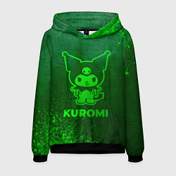 Толстовка-худи мужская Kuromi - green gradient, цвет: 3D-черный