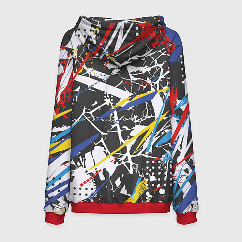 Мужская толстовка Дизайнерская абстракция / 3D-Красный – фото 2