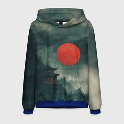 Мужская толстовка Храм в горах - японский пейзаж