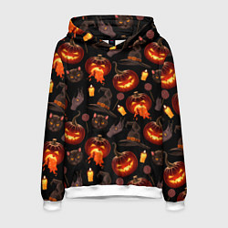 Мужская толстовка Хэллоуин цветной паттерн