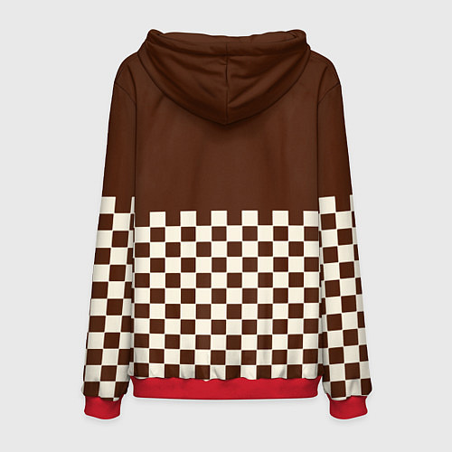 Мужская толстовка Квейк ретро паттерн / 3D-Красный – фото 2