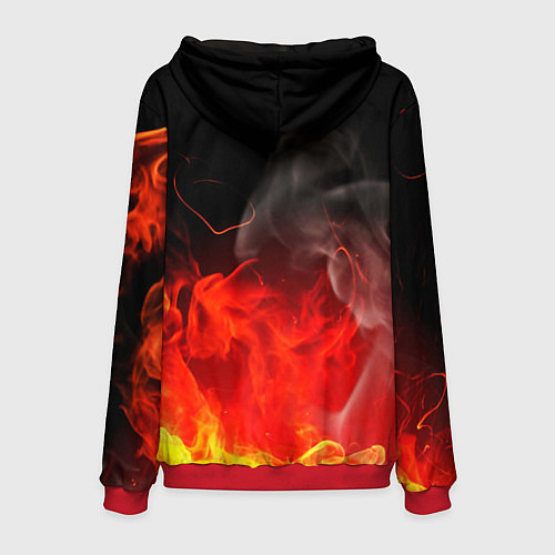 Мужская толстовка Horizon: Zero Dawn fire / 3D-Красный – фото 2