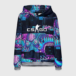 Толстовка-худи мужская CS GO neon blob, цвет: 3D-меланж