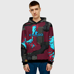 Толстовка-худи мужская Counter strike glock, цвет: 3D-черный — фото 2