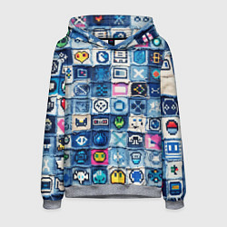 Мужская толстовка Пиксельный пэчворк