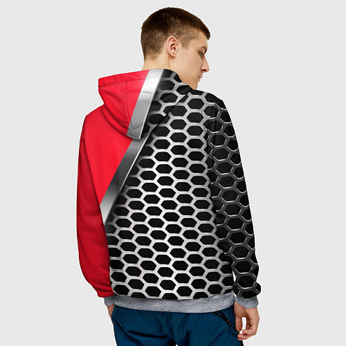 Мужская толстовка Nissan metalic auto / 3D-Меланж – фото 4