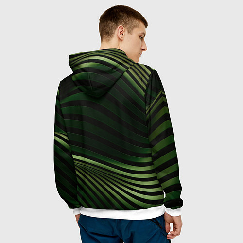 Мужская толстовка Grand Theft Auto V - logo / 3D-Белый – фото 4