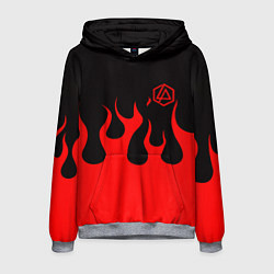 Мужская толстовка Linkin park logo fire