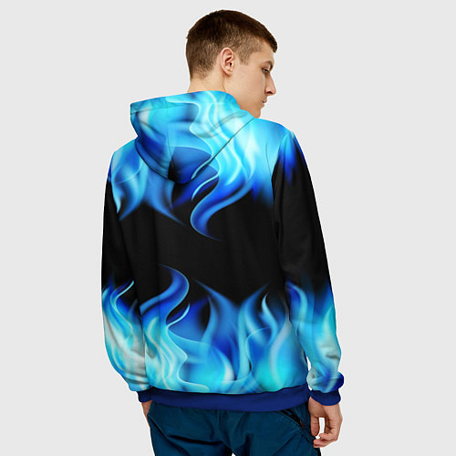 Мужская толстовка CGGO blue flame / 3D-Синий – фото 4