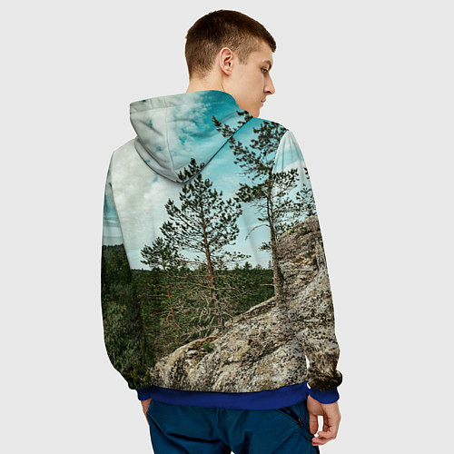 Мужская толстовка Природа Карелии / 3D-Синий – фото 4