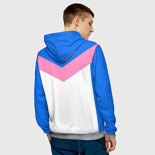 Мужская толстовка В стиле 90-х ретро спортивная / 3D-Меланж – фото 4