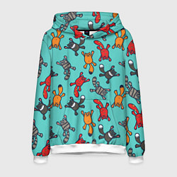 Мужская толстовка Цветные котики паттерн