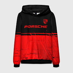 Мужская толстовка Porsche - red gradient посередине