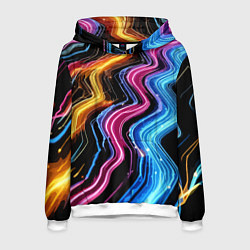 Мужская толстовка Неоновые полосы - нейроарт