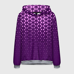 Мужская толстовка Геометрический градиент - фиолетово-розовый