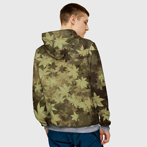 Мужская толстовка Хищник в шарфе / 3D-Меланж – фото 4