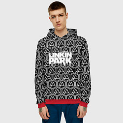 Толстовка-худи мужская Linkin park pattern, цвет: 3D-красный — фото 2