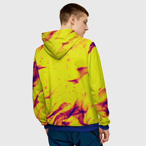 Мужская толстовка Fallout fire steel / 3D-Синий – фото 4