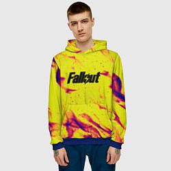 Толстовка-худи мужская Fallout fire steel, цвет: 3D-синий — фото 2