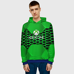 Толстовка-худи мужская Xbox metal game, цвет: 3D-синий — фото 2