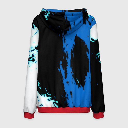 Мужская толстовка Манчестер сити краски абстрактные / 3D-Красный – фото 2