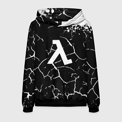Толстовка-худи мужская Half life pattern краски, цвет: 3D-черный
